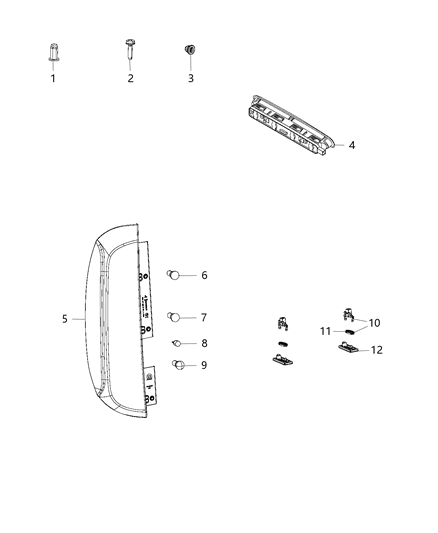 1986 Jeep Comanche Grommet Tail Lamp Diagram for 68263559AA