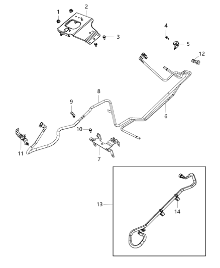 1986 Jeep J20 Clip Swivel Diagram for 68282996AA