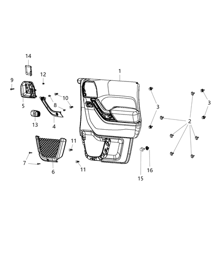 1986 Jeep J20 Push Pin Diagram for 68185909AA