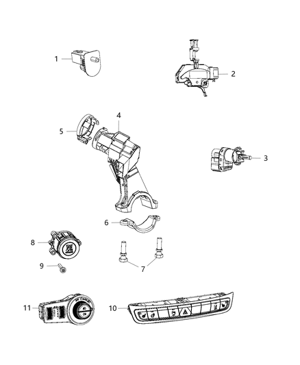Switch Headlamp Diagram for 5XN68LXHAA