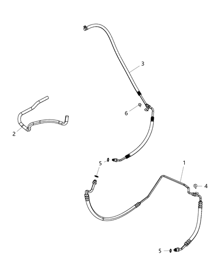 1998 Dodge B1500 Hose Power Steering Return Diagram for 68078545AF