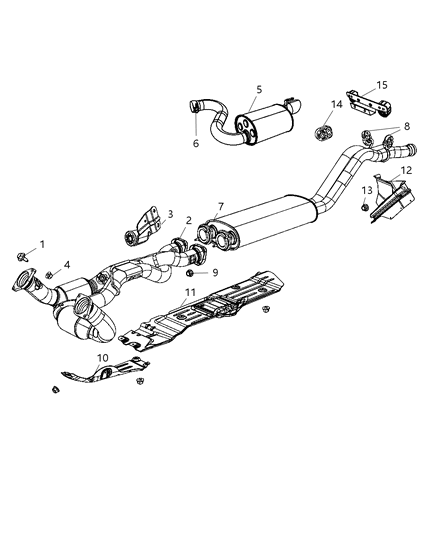 Resonator And Pipe Exhaust Diagram for 5181383AB