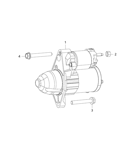 1988 Dodge Lancer Starter Engine Diagram for 56029783AB