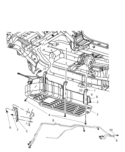 Tube Fuel Vapor Diagram for 68027880AA