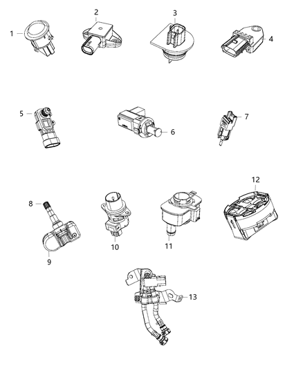 1992 Dodge Spirit Detector Evaporative System Integrity Module Diagram for 4861962AB