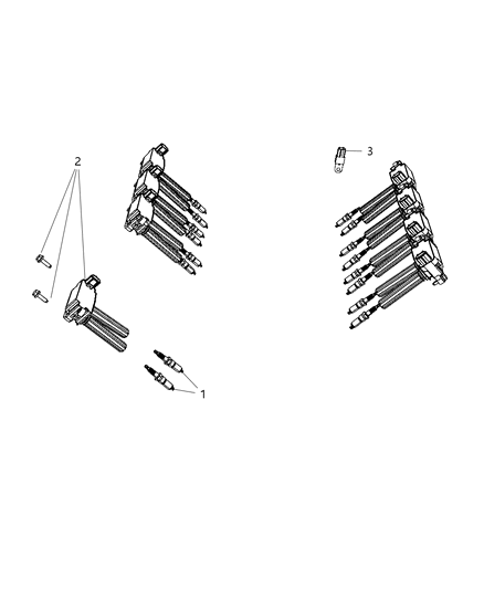 2015 Dodge Challenger Spark Plug Diagram for SP196724AA