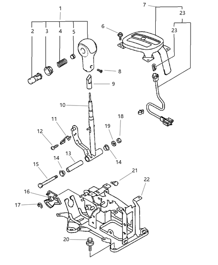 1997 Dodge Grand Caravan Knob Gearshift Diagram for MR790124