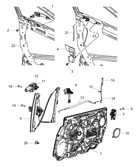 Clip Latch Link Diagram for 4589676AA