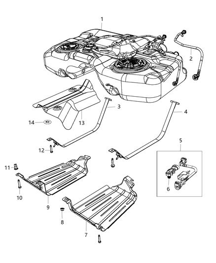Rivet Nut Installation Fuel Tank Skid Plate To Crossmember Diagram for 6508973AA