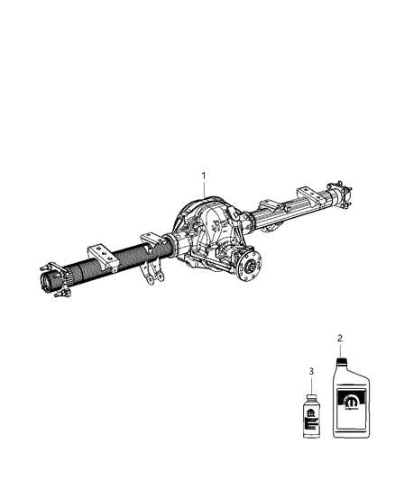 2010 Dodge Dakota Axle Service Rear Diagram for 68003410AA