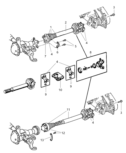 Yoke Drive Shaft Diagram for 5010030AA