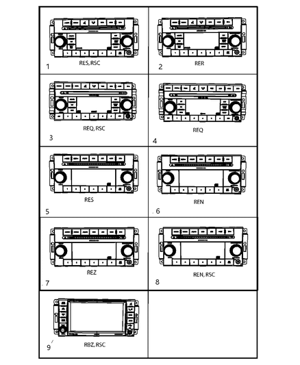 Radio Am/Fm/Cd/SDARS Diagram for 68021163AD