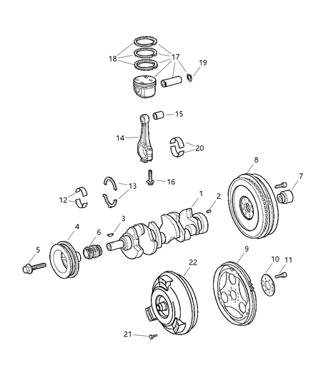 2007 Chrysler Crossfire Piston Diagram for 5135006AA