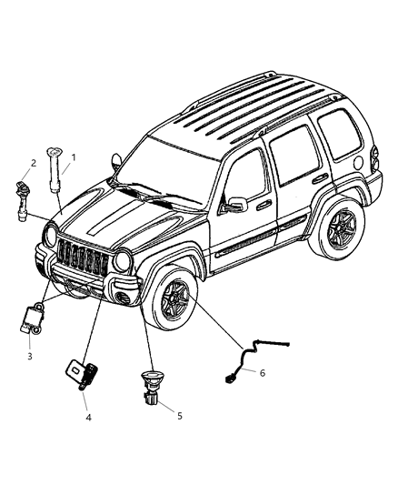 2020 Ram 1500 Classic Sensor Air Bag Diagram for 56010319AB