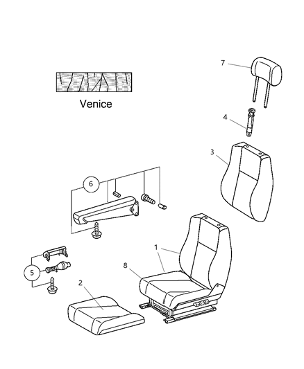2023 Ram ProMaster 2500 Cushion Front Seat Driver Diagram for 5139920AA