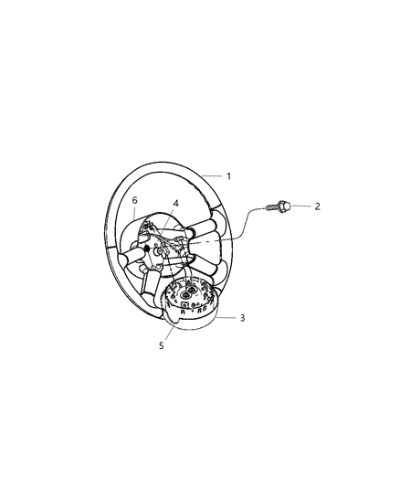 Cover Steering Wheel Back Diagram for 1GR29BDAAA