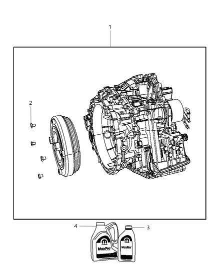 Transaxle Package With Torque Converter Diagram for R8010997AA