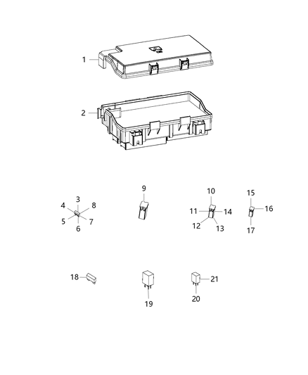 1995 Dodge Stealth Power Distribution Center Intelligent Power Diagram for 68322377AA