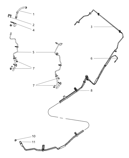 Hose And Tube Brake Diagram for 5085614AA