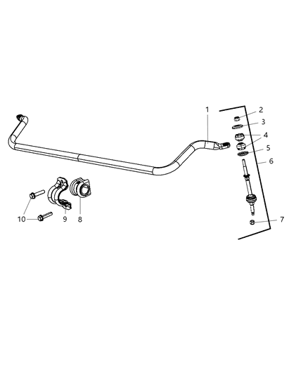 Link Kit Stabilizer Bar Diagram for 5086972AB