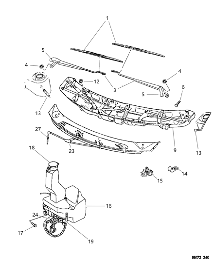 Module, Wiper (Service By Following Components) Diagram for R4673013
