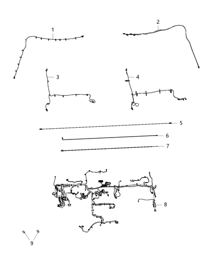 2018 Ram 3500 Wiring Instrument Panel Diagram for 68338831AB