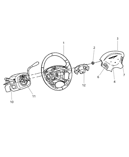Screw Airbag Mounting (Mounting) Diagram for 6506561AA