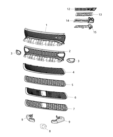 Nameplate Srt Diagram for 68463715AA