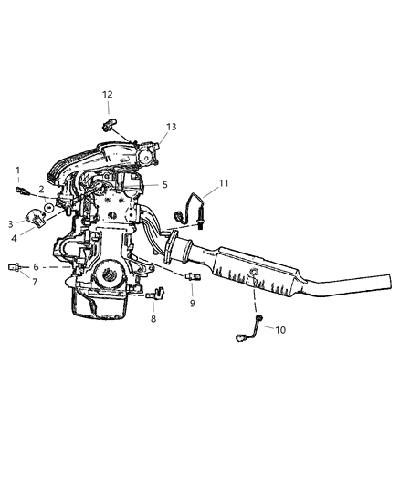 Sensor Package Camshaft Diagram for 4882850AC