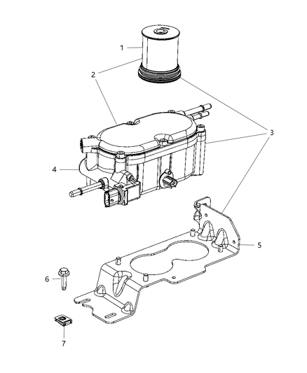 Filter Fuel/Water Separator Diagram for 4726067AA