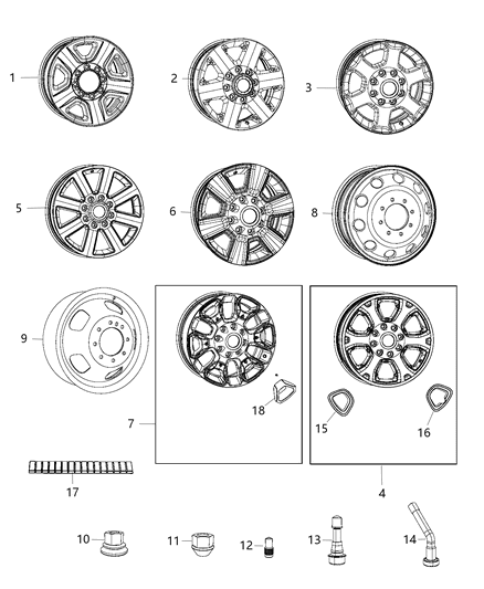 Wheel Steel Diagram for 1VU98S4AAB