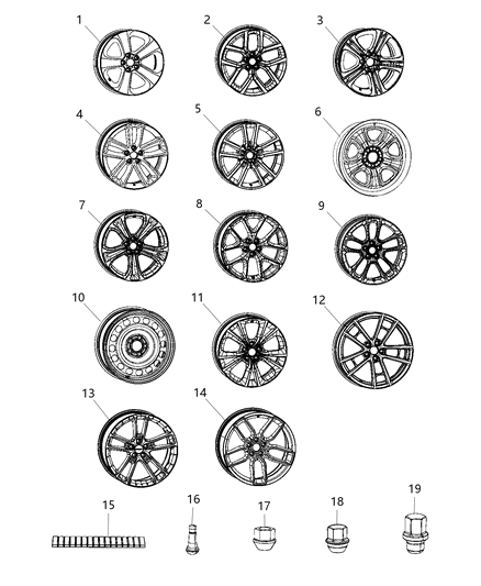 Wheel Aluminum Diagram for 6TE801ALAA