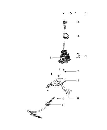Shift Control Cable Diagram for 68085873AF