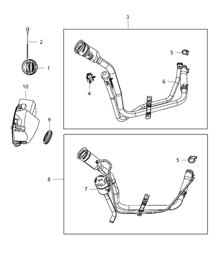 Tube Fuel Filler Diagram for 52129222AG