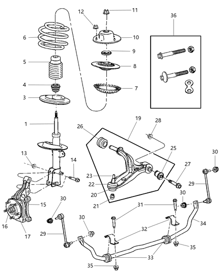 Seat Spring Diagram for 4743043AB