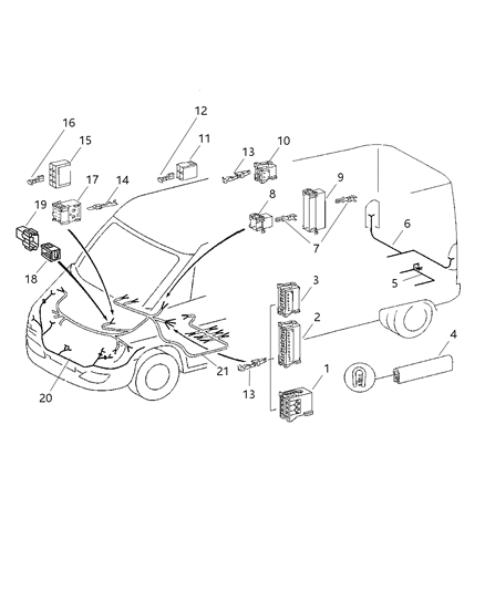 2023 Ram ProMaster 2500 Wiring Trailer Tow Diagram for 5133400AA