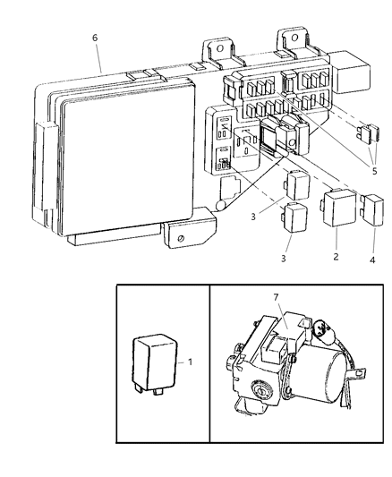 1995 Jeep Grand Cherokee Relay, Starter Relay, W/Diesel Engine Europe Diagram for 4638271