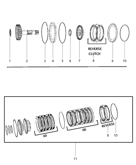 Hub And Shaft Reverse Clutch Diagram for 52119878AA