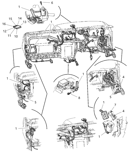 Turn Signal Flasher Diagram for 68499027AA