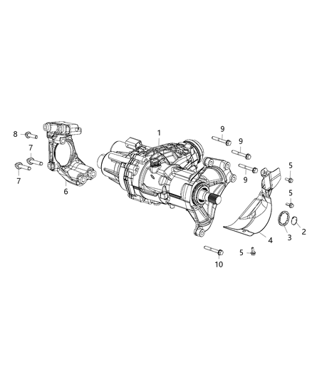 2011 Jeep Grand Cherokee Bracket Power Transfer Unit Diagram for 68250766AB