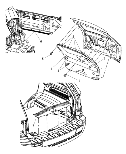 2025 Jeep Grand Cherokee Clip Liftgate Diagram for 68002658AA