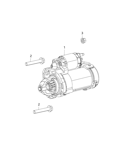 Starter Engine Diagram for 68348376AB