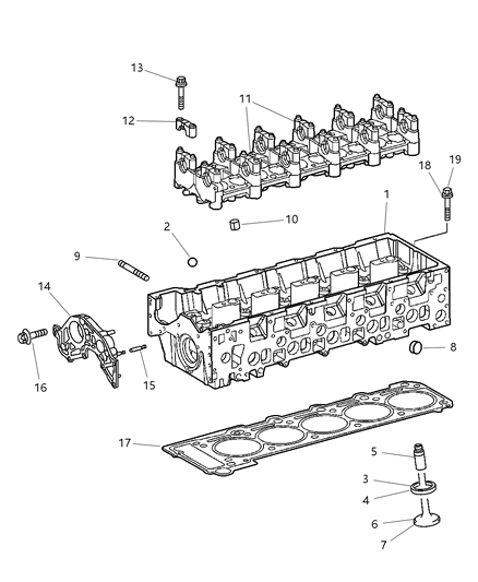 Seat Intake Valve Diagram for 5117407AA