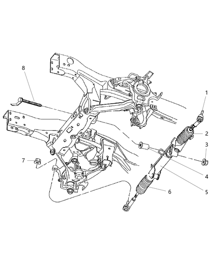 Gear Rack And Pinion Diagram for 52013466AJ