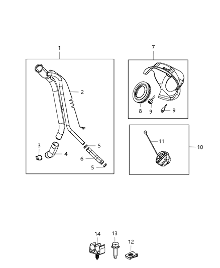 2003 Dodge Sprinter 3500 Cap Fuel Filler Diagram for 52013994AA