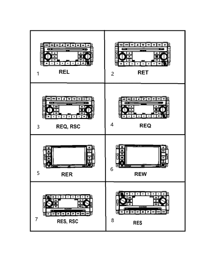 Radio AM/FM 6 Disc DVD & Mp3 Satellite Diagram for 5064113AH