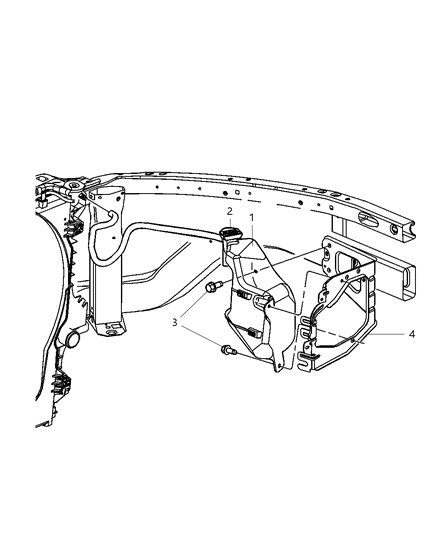 1986 Chrysler New Yorker Bottle Coolant Recovery Diagram for 55057130AC