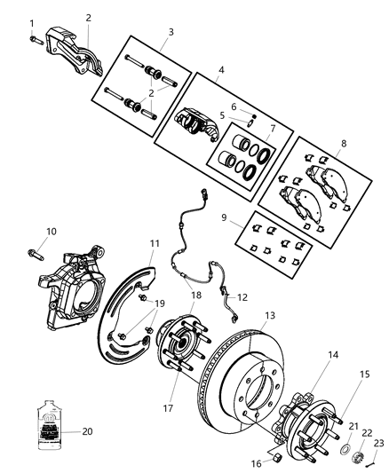 Rotor Brake Front Diagram for 2AMV2182AB