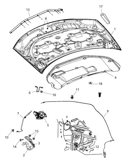 Latch Hood Diagram for 4389642AC