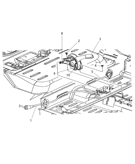 Cable Parking Brake Diagram for 5273965AC